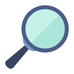 A simple magnifying glass icon for the F1 quick lookup feature for Sunbeam dumbphones.