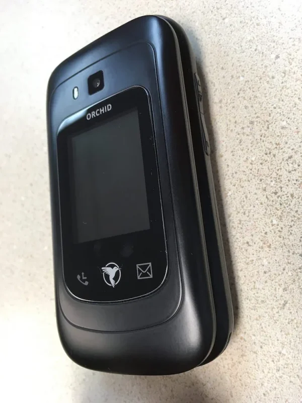 The outer screen protector for F1 Pro flip phones after application.