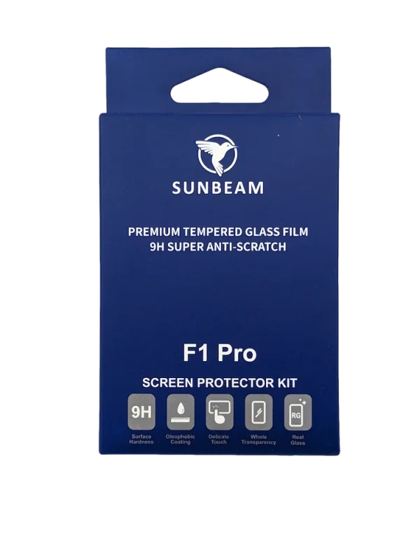 A screen protector for F1 Pro flip phones (or kosher phones).