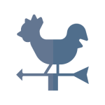 Weather vane icon highlighting how Sunbeam safe and simple flip phones improve focus.