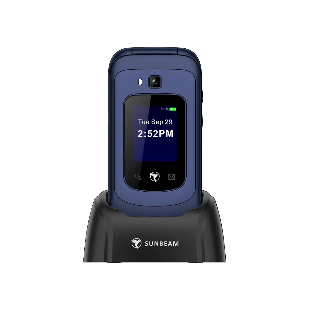 The F1 Horizon feature kosher phone in the charging cradle.