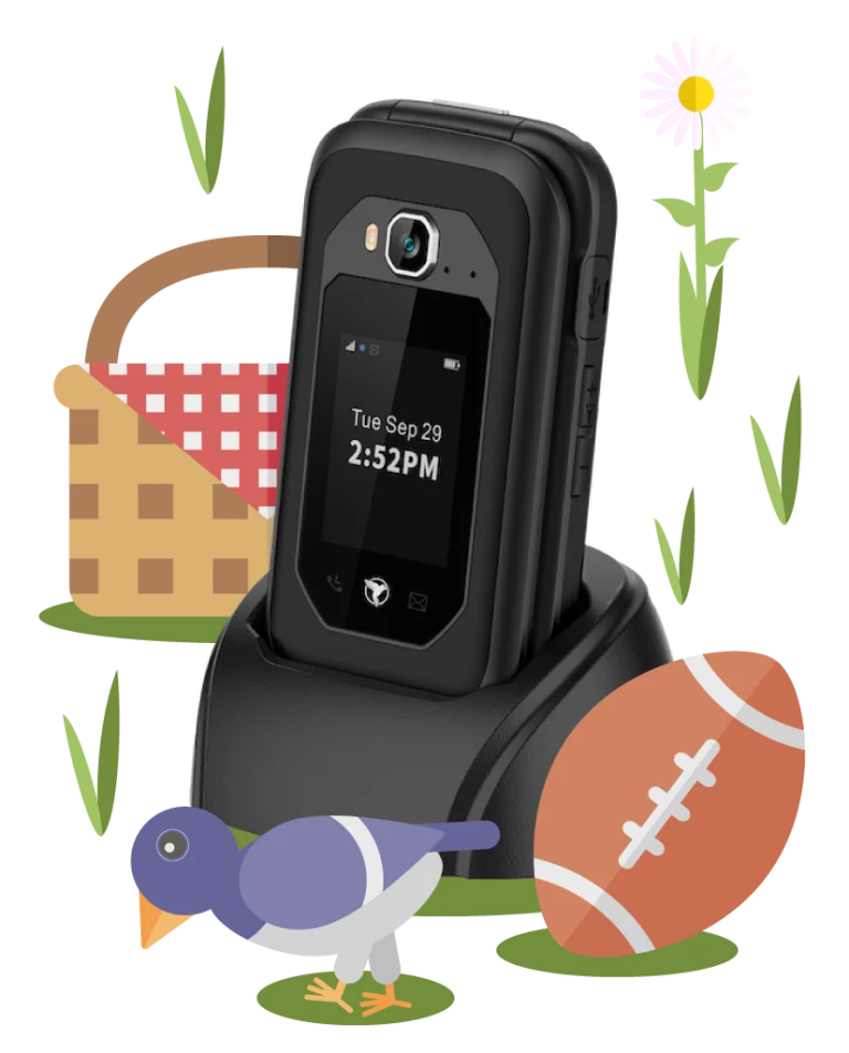 The F1 Pro simple kosher phone with voice to text.
