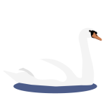 An icon representing the Swan model of the F1 Horizon dumbphone with talk and basic text only.